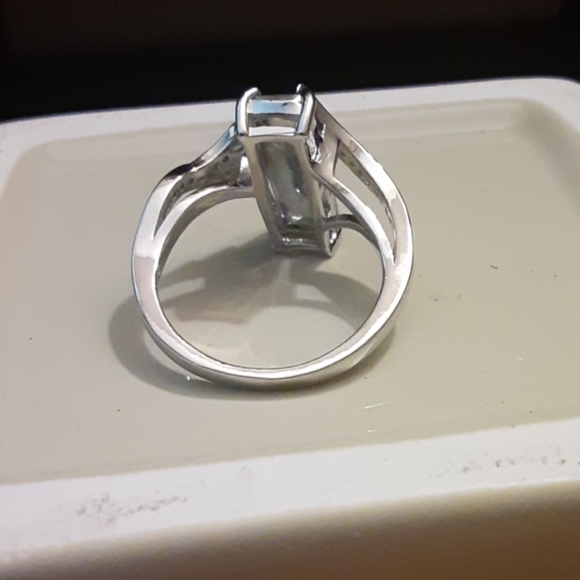 Mystic Topaz and Cz Silver Ring - Picture 3 of 4
